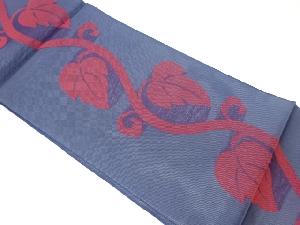 紗 葉唐草模様織出し袋帯